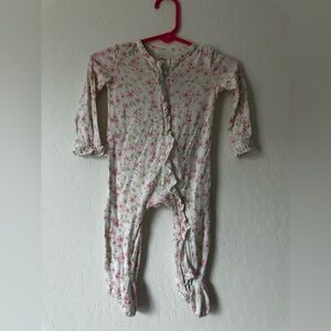 Little Me Pink Floral Footie